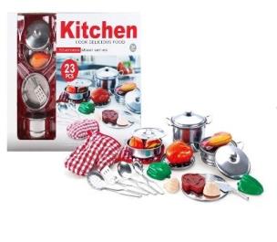 Opakowanie Zetaw metalowych garnków 24el