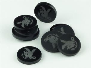 Znaczniki akrylowe czarne połysk - smok. Wydawca: Crafters. Multiszop.pl Opakowanie Znaczniki akrylowe czarne połysk - smok