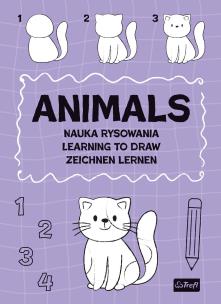 Okładka książki Zwierzęta. Nauka rysowania. Learning to draw