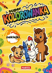 Okładka książki Zwierzęta. Super kolorowanka z naklejkami