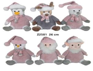 Opakowanie Zwierzęta świąteczne 26cm MIX