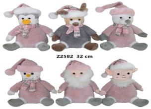 Opakowanie Zwierzęta świąteczne 32cm MIX