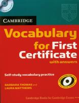 Okładka książki Cambridge Vocabulary for First Certificate with answers z płytą CD