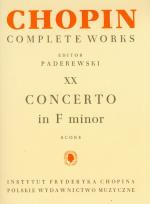 Opakowanie Chopin Complete Works XX Concerto in F minor