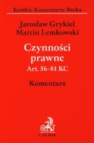 Okładka książki Czynności prawne Art. 56-81 KC