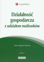 Okładka książki Działalność gospodarcza z udziałem małżonków