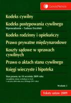 Opakowanie Kodeks cywilny Kodeks postępowania cywilnego Kodeks rodzinny i opiekuńczy Prawo prywatne międzynarodowe Koszty sądowe w sprawach cywilnych Prawo o aktach stanu cywilnego Księgi wieczyste i hipoteka