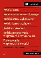 Opakowanie Kodeks karny Kodeks postępowania karnego Kodeks karny wykonawczy Kodeks karny skarbowy Kodes wykroczeń  Kodeks postępowania w sprawach o wykroczenia Postępowanie w sprawach nieletnich
