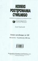 Okładka książki Kodeks Postępowania Cywilnego zestaw nowelizujący nr 105