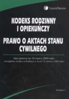 Opakowanie Kodeks Rodzinny i Opiekuńczy,  Prawo o aktach stanu cywilnego