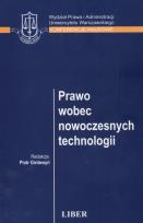 Okładka książki Prawo wobec nowoczesnych technologii