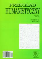 Opakowanie Przegląd humanistyczny 1/2010