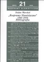 Okładka książki Rozprawy slawistyczne nr 21 1986-06 Bibliografia