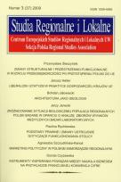 Opakowanie Studia Regionalne i Lokalne 3(37) 2009