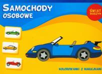 Okładka książki Świat maszyn Samochody osobowe Kolorowanki z naklejkami