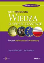 Okładka książki Wiedza o społeczeństwie Testy maturalne