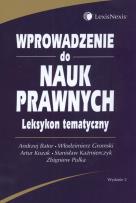 Okładka książki Wprowadzenie do nauk prawnych leksykon tematyczny