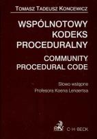Okładka książki Wspólnotowy kodeks proceduralny Community Procedural Code