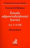 Okładka książki Zasady odpowiedzialności karnej Komentarz