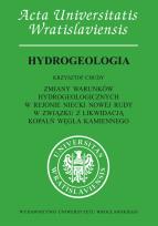 Okładka książki Zmiany warunków hydrogeologicznych w rejonie niecki Nowej Rudy w związku z likwidacją kopalni węgla