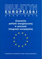 Okładka książki Biuletyn Europejski 2009-2010