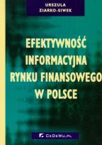 Okładka książki Efektywność informacyjna rynku finansowego w Polsce