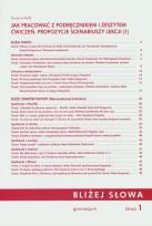 Okładka książki J.polski GIM Bliżej słowa Poradnik metod. 1 cz. 2