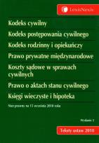 Opakowanie Kodeks cywilny Kodeks postępowania cywilnego Kodeks rodzinny i opiekuńczy Prawo prywatne międzynarodowe Koszty sądowe w sprawach cywilnych Prawo o aktach stanu cywilnego Księgi wieczyste i hipoteka