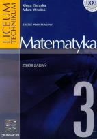 Okładka książki Matematyka 3 zbiór zadań zakres podstawowy