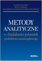 Okładka książki Metody analityczne w działalności jednostek podsektora samorządowego