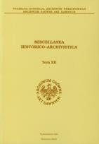 Opakowanie Miscellanea Historico Archivistica tom XII
