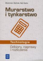 Okładka książki Murarstwo i tynkarstwo Odbiory naprawy i rozliczenia