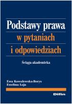 Okładka książki Podstawy prawa w pytaniach i odpowiedziach DIFIN