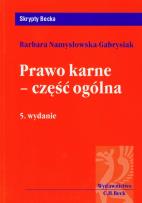 Okładka książki Prawo karne - część ogólna