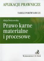 Okładka książki Prawo karne materialne i procesowe. Tabele..