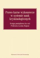 Opakowanie Prawo karne wykonawcze w systemie nauk kryminologicznych