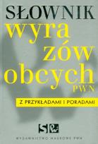 Okładka książki Słownik wyrazów obcych PWN z przykładami i poradami z płytą CD