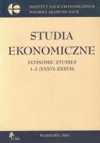 Opakowanie Studia ekonomiczne Economic studies 1-2