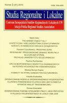 Opakowanie Studia Regionalne i Lokalne 3/2010