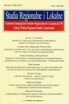 Opakowanie Studia Regionalne i Lokalne 3(45)2011