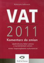 Okładka książki VAT 2011 Komentarz do zmian