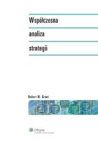 Okładka książki Współczesna analiza strategii