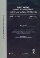 Opakowanie Zeszyty naukowe Uniwersytetu Jagiellońskiego Prace z prawa własności intelektualnej zeszyt 111