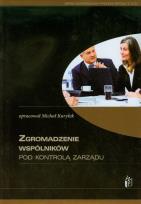 Okładka książki Zgromadzenie wspólników pod kontrolą zarządu