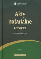 Okładka książki Akty notarialne Komentarz