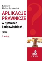 Okładka książki Aplikacje prawnicze w pytaniach i odpowiedziach t.2