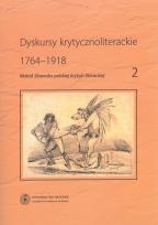 Opakowanie Dyskursy krytycznoliterackie 1764-1918