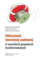 Okładka książki Efektywność interwencji walutowej w warunkach gospodarek transformowanych