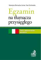 Okładka książki Egzamin na tłumacza przysięgłego Zbiór dokumentów włoskich