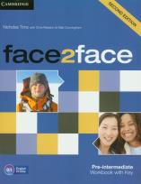 Okładka książki Face2face Pre-Intermediate Workbook with key